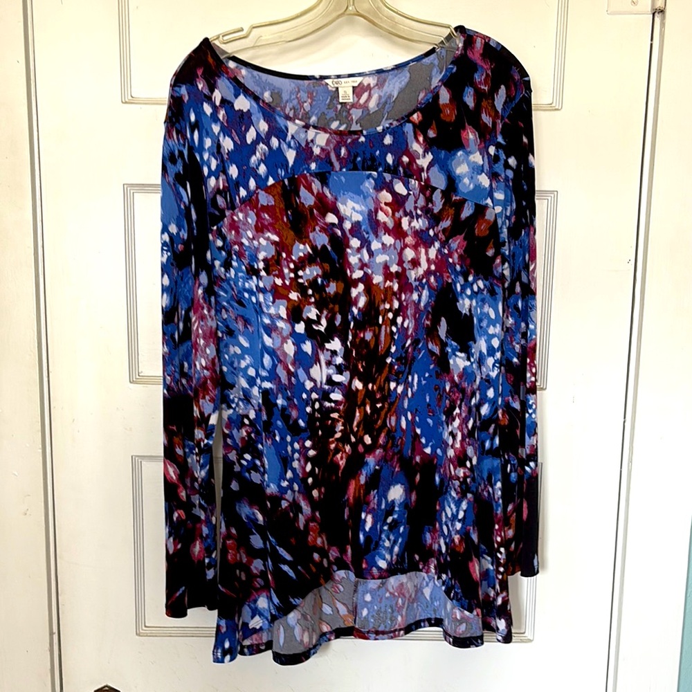 Cato Women's Multicolor Abstract Top Size S